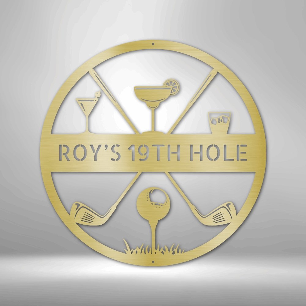 19th Hole Golf Wall Art - Unique Gift for Golf Enthusiasts and Dad - Stylinsoul