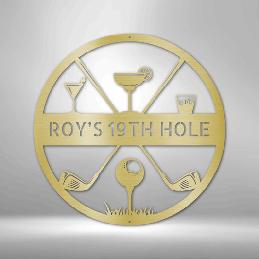 19th Hole Golf Wall Art - Unique Gift for Golf Enthusiasts and Dad - Stylinsoul
