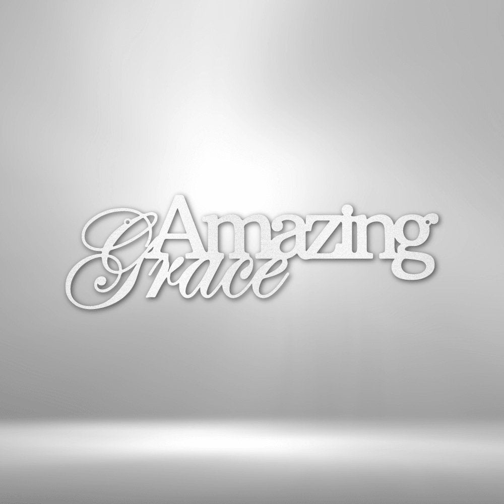Amazing Grace Steel Sign: Inspiring Metal Wall Art with a Timeless Message - Stylinsoul
