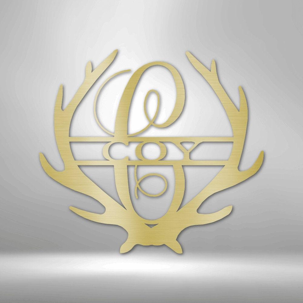 Antler Monogram - Deer Antler Wall Hanger - Family Name Sign - Last Name Wall Decor - Stylinsoul