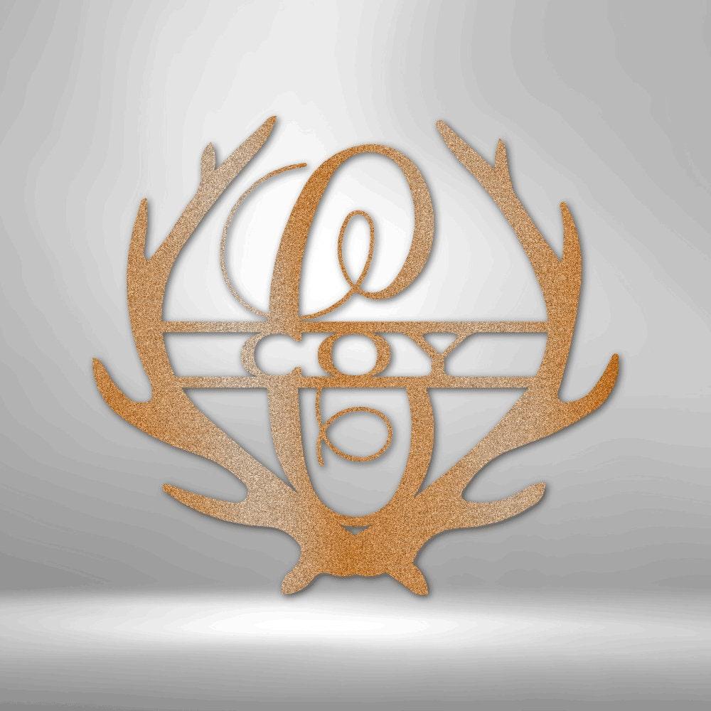 Antler Monogram - Deer Antler Wall Hanger - Family Name Sign - Last Name Wall Decor - Stylinsoul