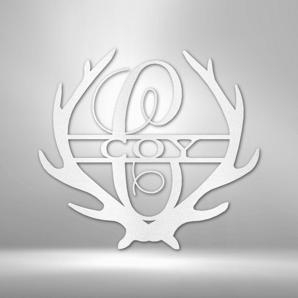 Antler Monogram - Deer Antler Wall Hanger - Family Name Sign - Last Name Wall Decor - Stylinsoul