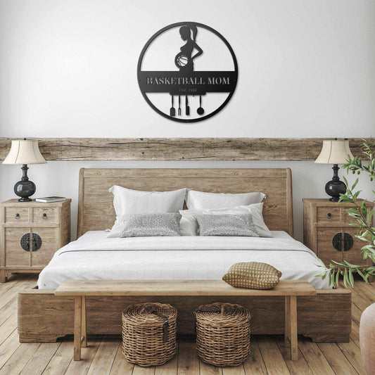 Basketball Mom - Custom Die Cut Metal Sign - Mothers Day Gift Home Decor - Stylinsoul