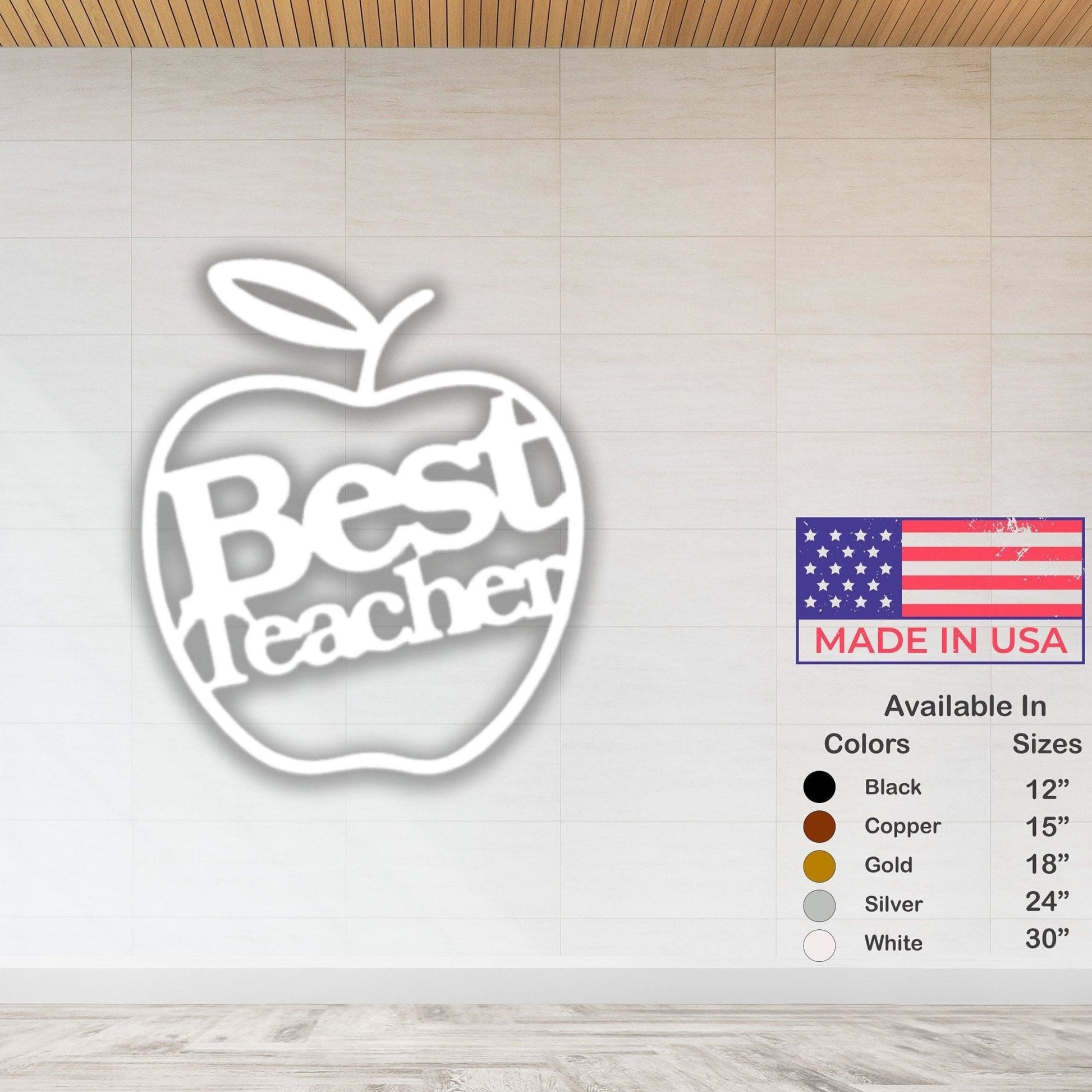 Best Teacher Gift - Metal Wall Sign - Teacher Appreciation Art - Classroom Decor - Stylinsoul