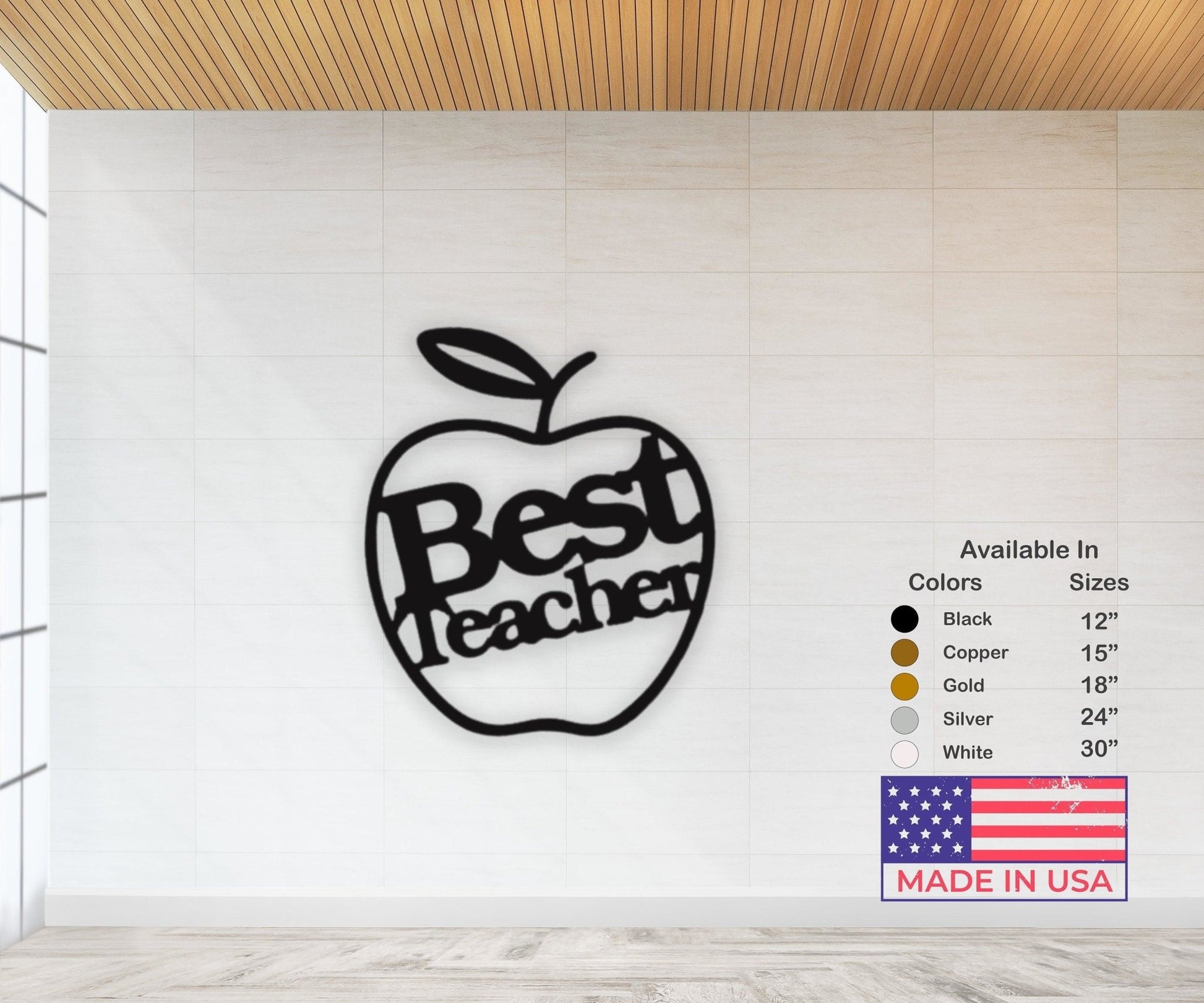 Best Teacher Gift - Metal Wall Sign - Teacher Appreciation Art - Classroom Decor - Stylinsoul