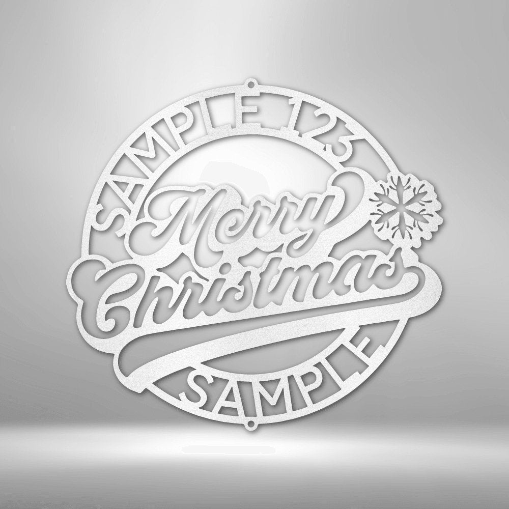 Christmas Ring Monogram - Personalized Metal Sign for Holiday Festivities - Stylinsoul