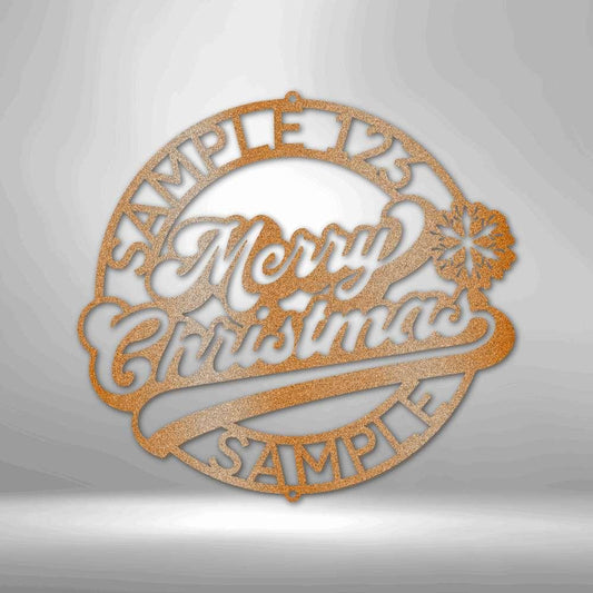 Christmas Ring Monogram - Personalized Metal Sign for Holiday Festivities - Stylinsoul