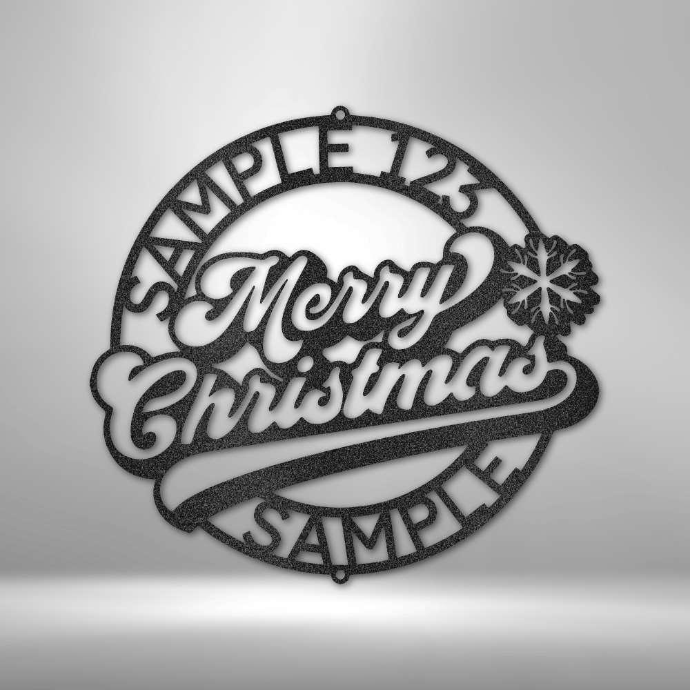 Christmas Ring Monogram - Personalized Metal Sign for Holiday Festivities - Stylinsoul