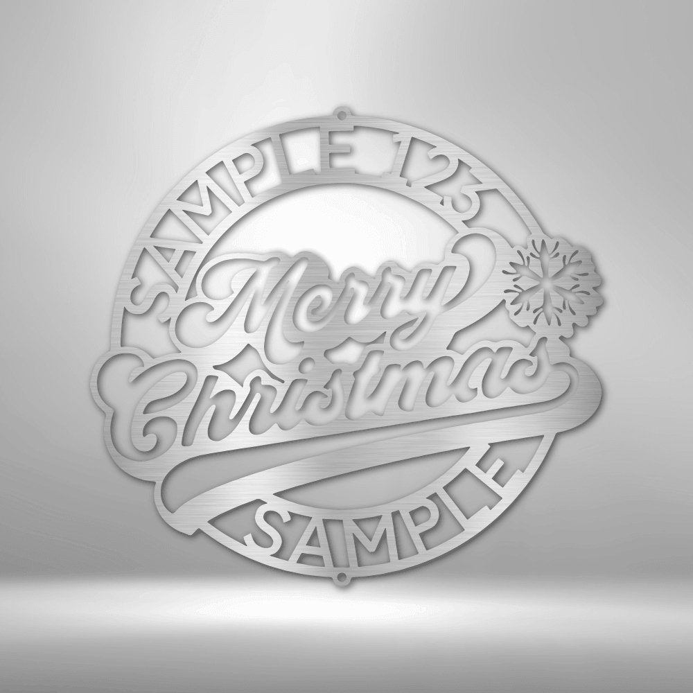 Christmas Ring Monogram - Personalized Metal Sign for Holiday Festivities - Stylinsoul