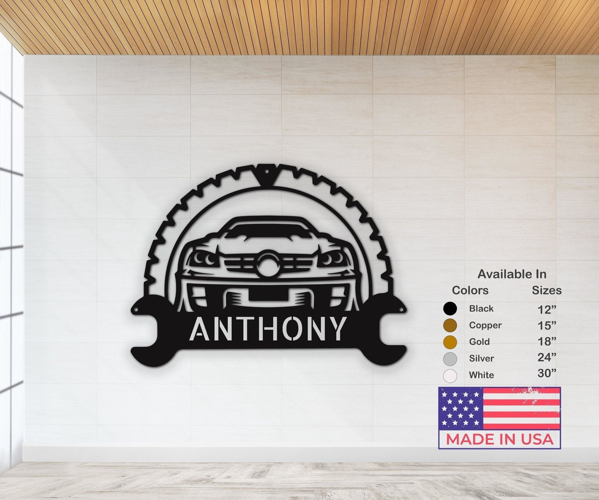 Classic Car Metal Sign - Garage Sign for Car Enthusiasts and Father's Day Gift - Stylinsoul
