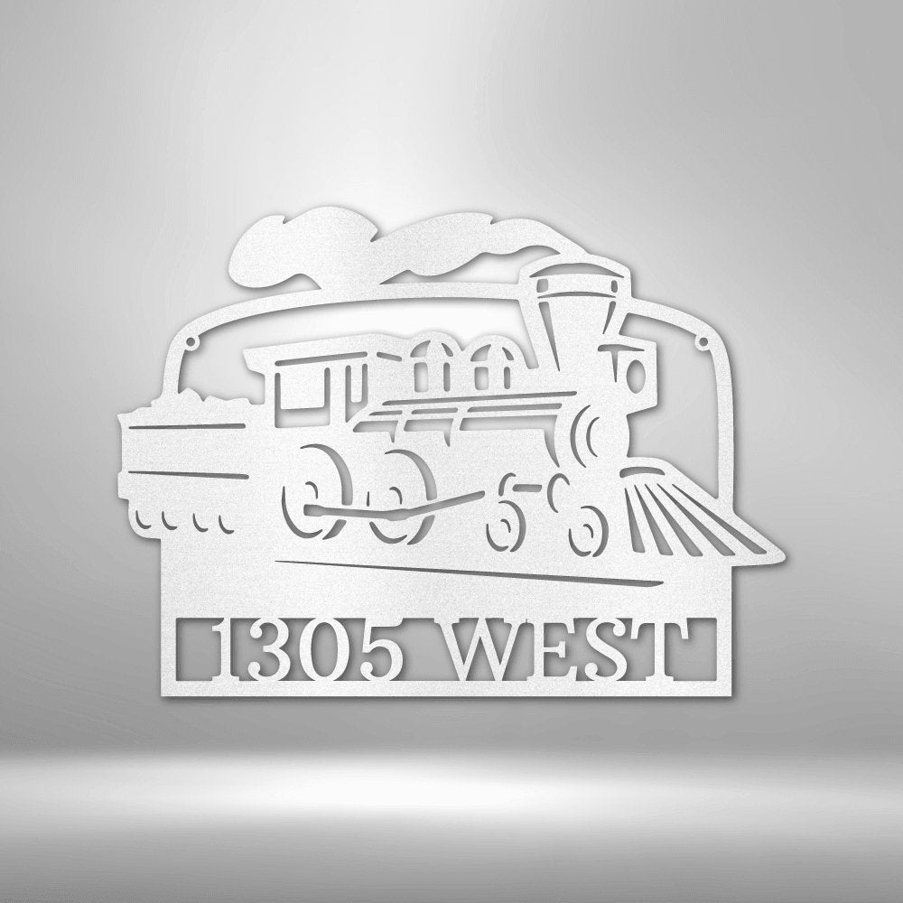Coal Train Monogram Steel Sign - Personalized Metal Wall Art for Train Enthusiasts - Stylinsoul