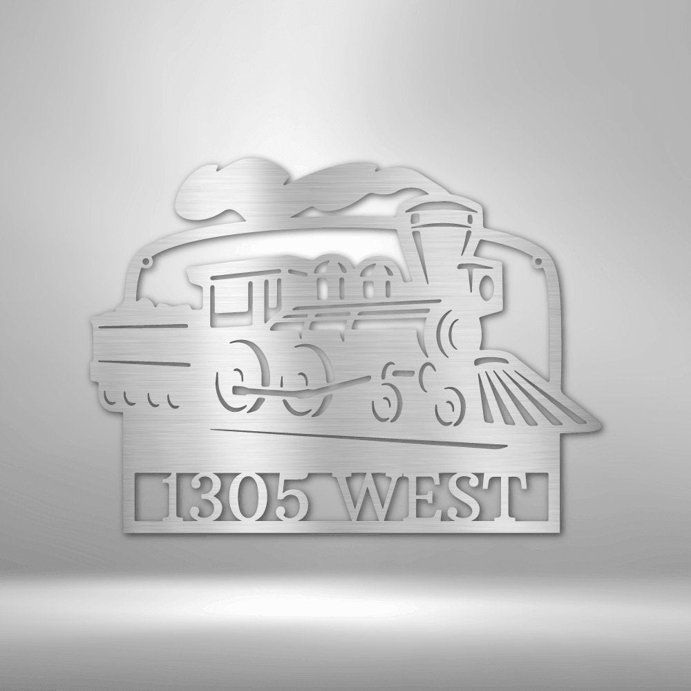 Coal Train Monogram Steel Sign - Personalized Metal Wall Art for Train Enthusiasts - Stylinsoul