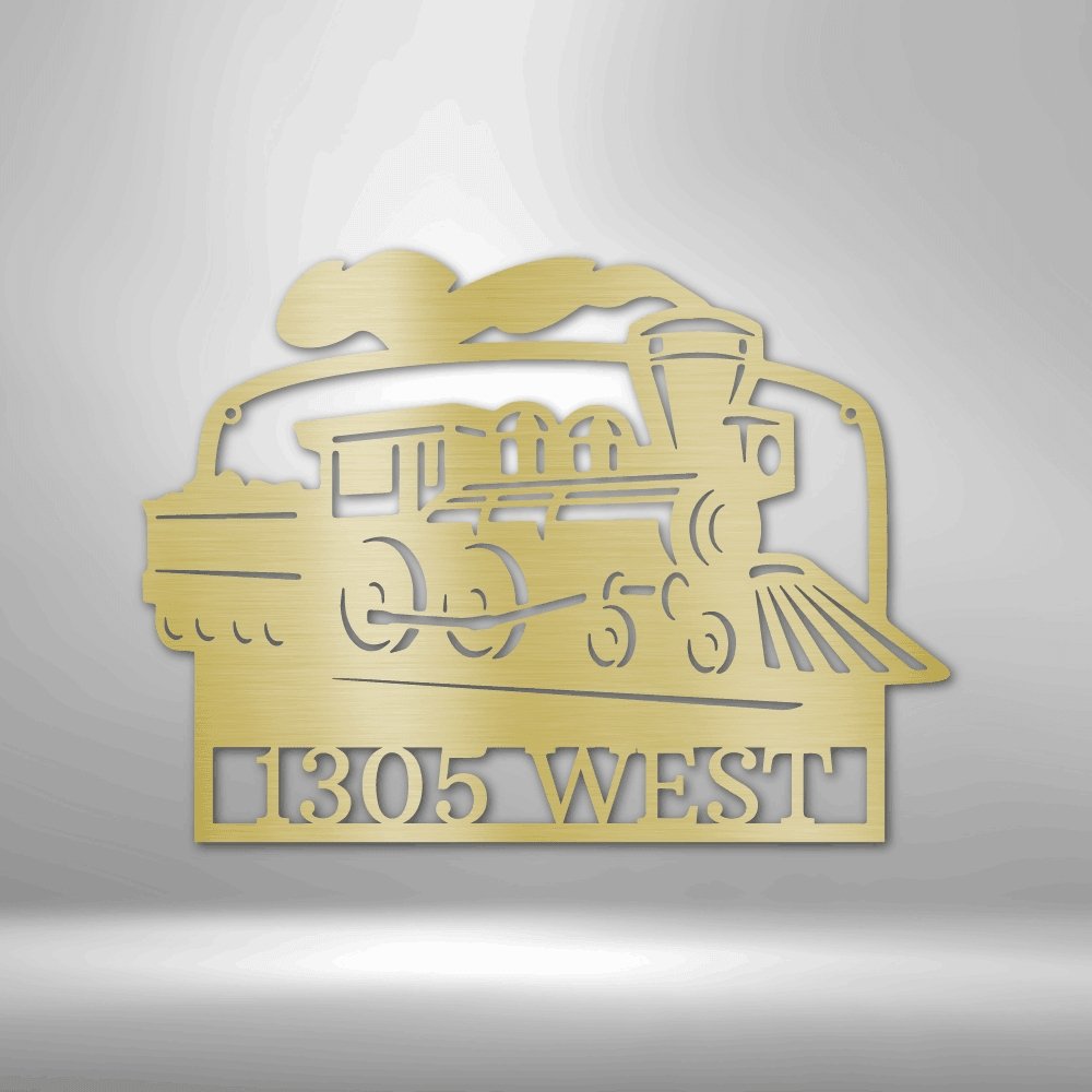 Coal Train Monogram Steel Sign - Personalized Metal Wall Art for Train Enthusiasts - Stylinsoul
