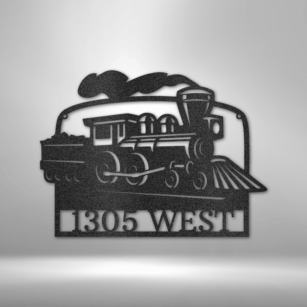 Coal Train Monogram Steel Sign - Personalized Metal Wall Art for Train Enthusiasts - Stylinsoul