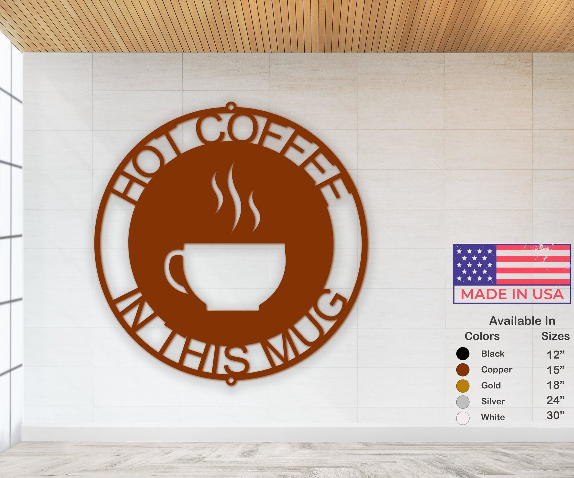 Coffee Bar Metal Sign - Housewarming Gift - Kitchen Wall Decor - New Home Metal Wall Art - Stylinsoul