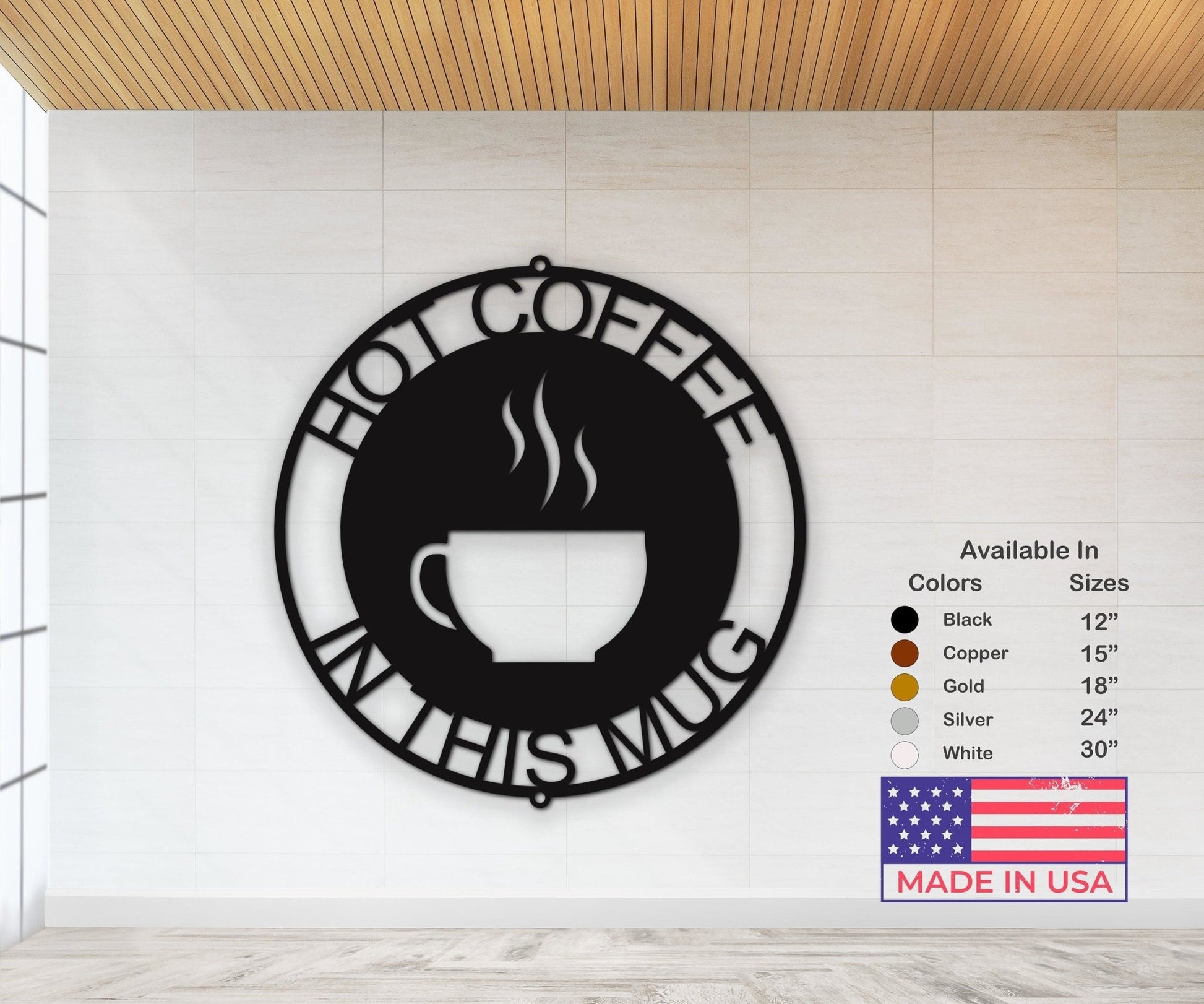 Coffee Bar Metal Sign - Housewarming Gift - Kitchen Wall Decor - New Home Metal Wall Art - Stylinsoul