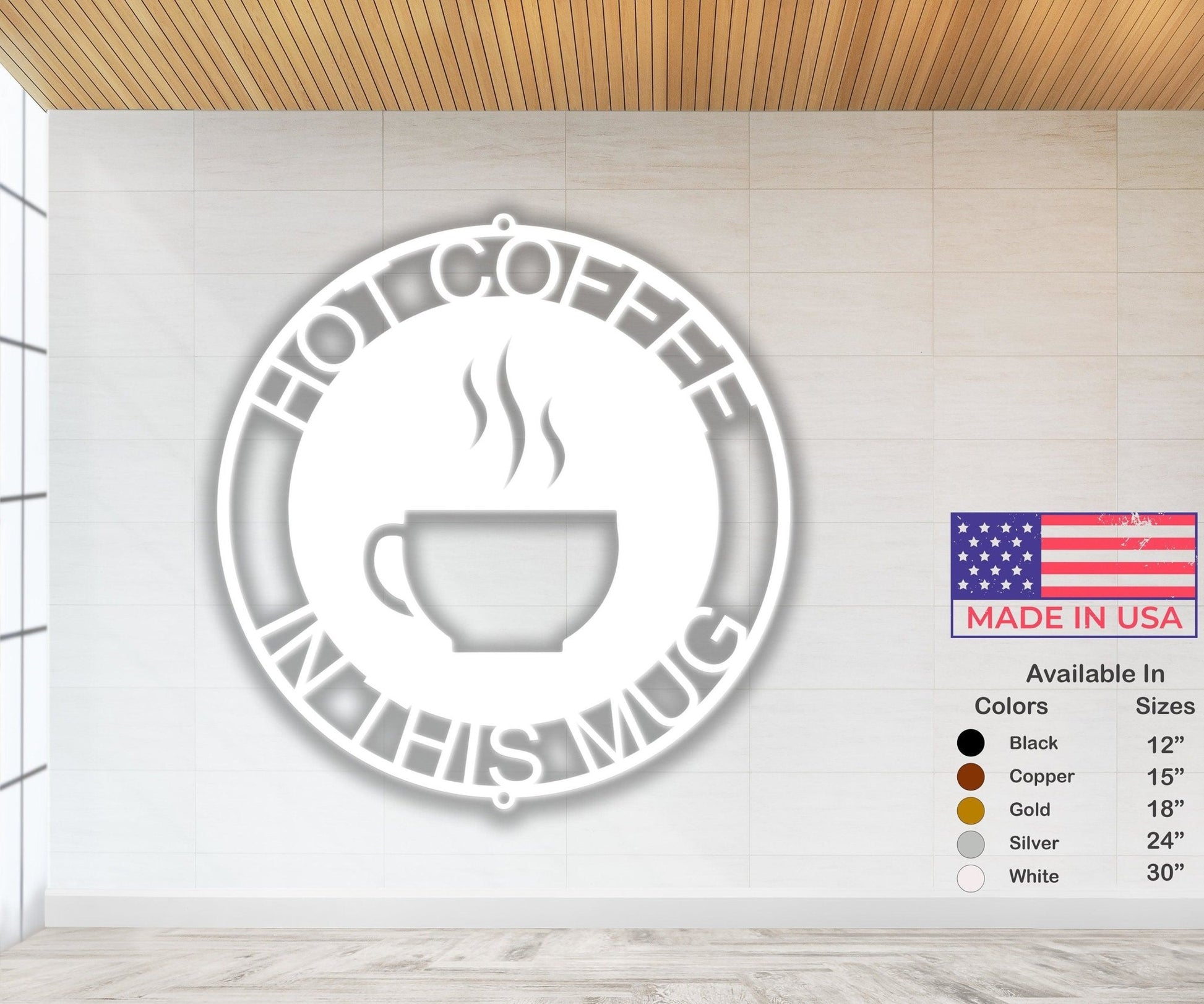 Coffee Bar Metal Sign - Housewarming Gift - Kitchen Wall Decor - New Home Metal Wall Art - Stylinsoul