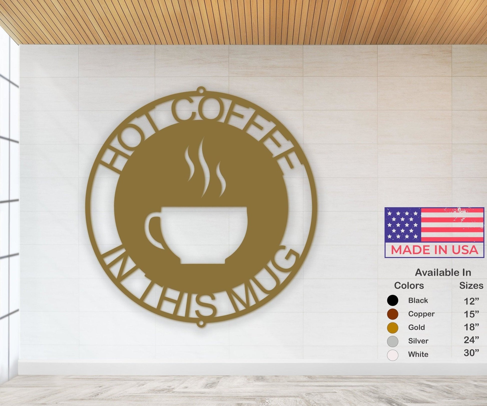 Coffee Bar Metal Sign - Housewarming Gift - Kitchen Wall Decor - New Home Metal Wall Art - Stylinsoul