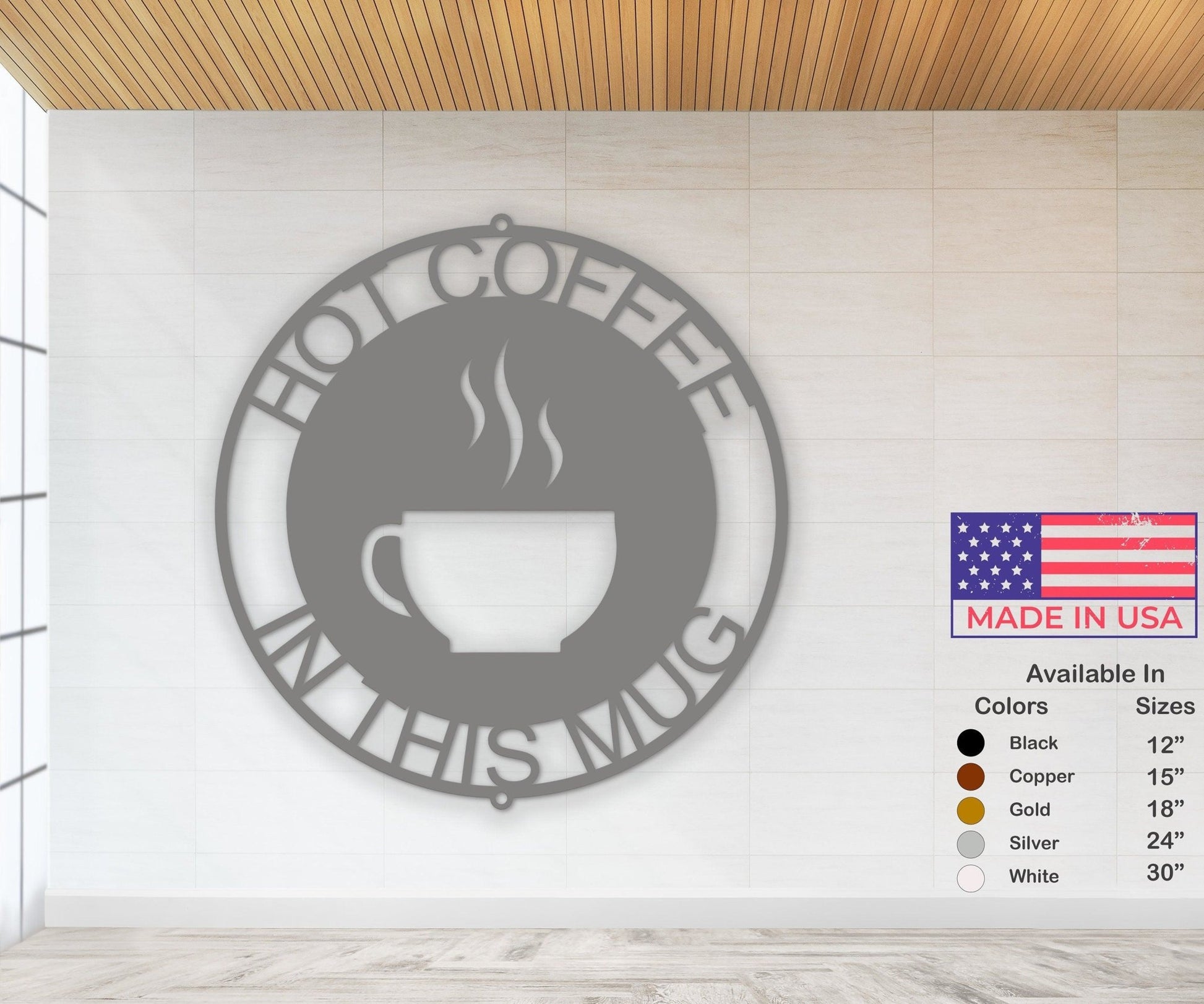 Coffee Bar Metal Sign - Housewarming Gift - Kitchen Wall Decor - New Home Metal Wall Art - Stylinsoul