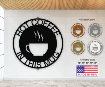 Coffee Bar Metal Sign - Housewarming Gift - Kitchen Wall Decor - New Home Metal Wall Art - Stylinsoul