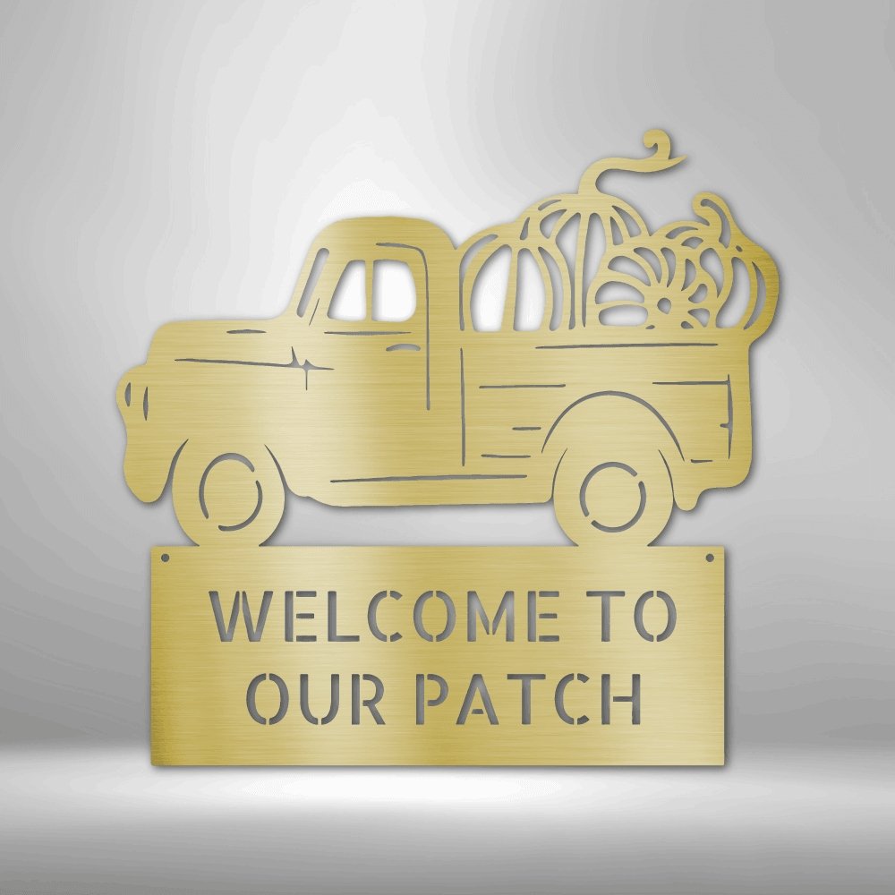 Country Truck Monogram Steel Sign - Personalized Metal Wall Art for Country Home Decor - Stylinsoul