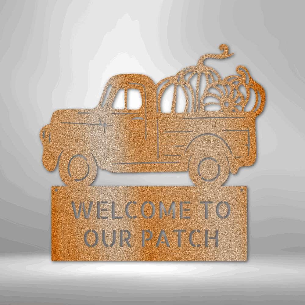 Country Truck Monogram Steel Sign - Personalized Metal Wall Art for Country Home Decor - Stylinsoul