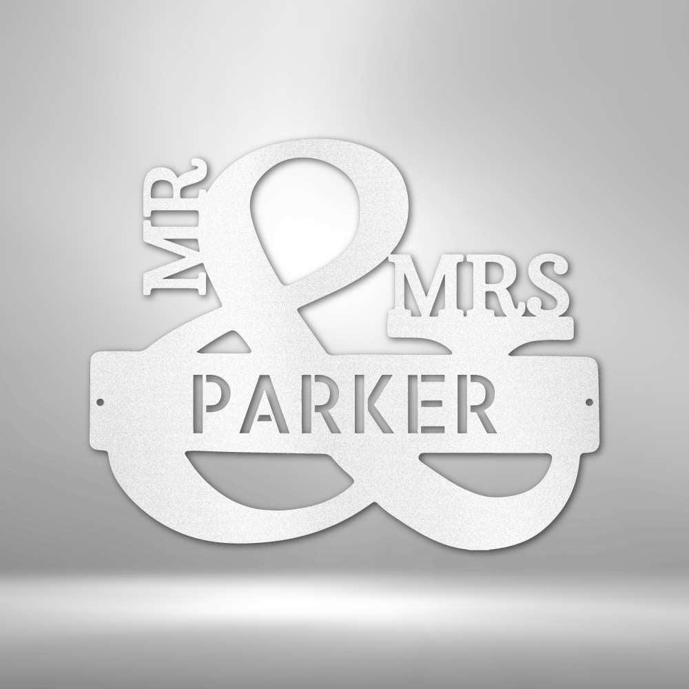 Couples Monogram Steel Sign - Personalized Metal Wall Art for Romantic Decor - Stylinsoul