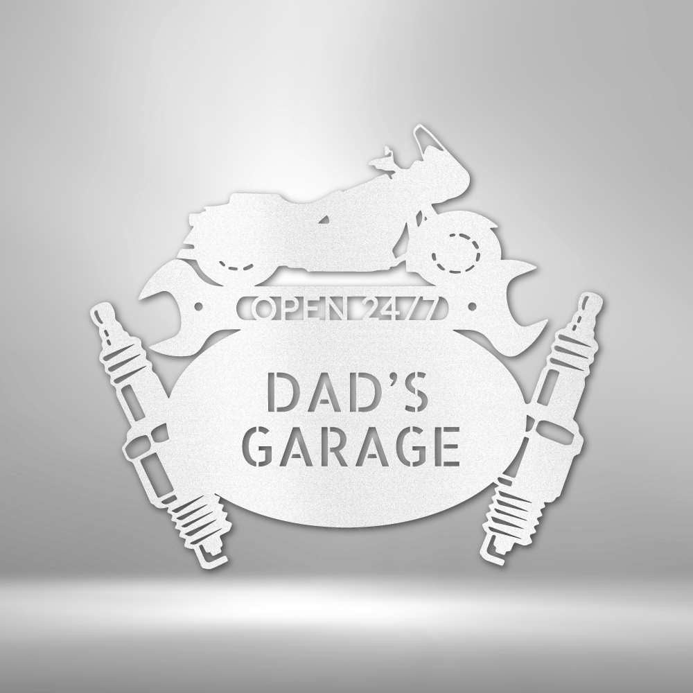 Cruiser Mechanic Monogram Steel Sign - Personalized Metal Wall Art for Motorcycle Enthusiasts - Stylinsoul
