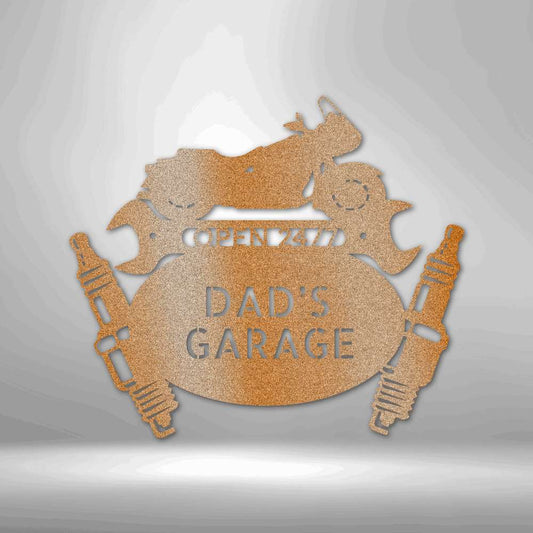 Cruiser Mechanic Monogram Steel Sign - Personalized Metal Wall Art for Motorcycle Enthusiasts - Stylinsoul