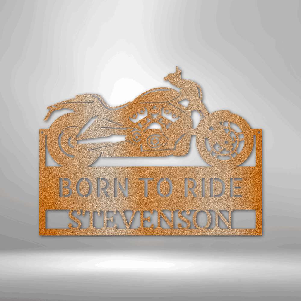 Cruiser Workshop Monogram Steel Sign - Personalized Metal Wall Decor for Motorcycle Workshop - Stylinsoul