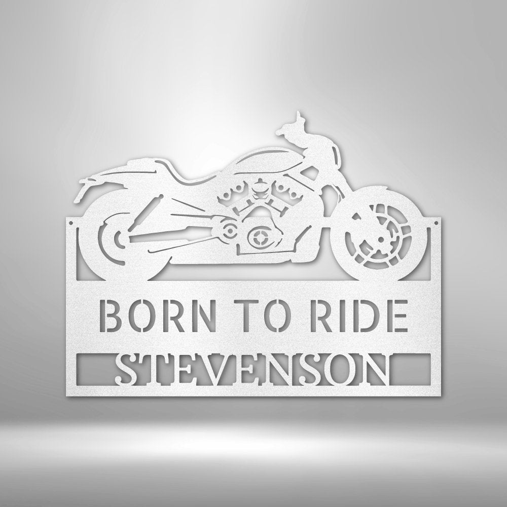 Cruiser Workshop Monogram Steel Sign - Personalized Metal Wall Decor for Motorcycle Workshop - Stylinsoul