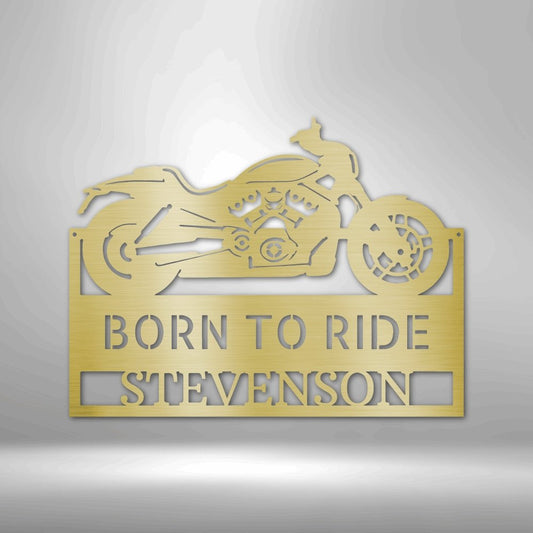 Cruiser Workshop Monogram Steel Sign - Personalized Metal Wall Decor for Motorcycle Workshop - Stylinsoul