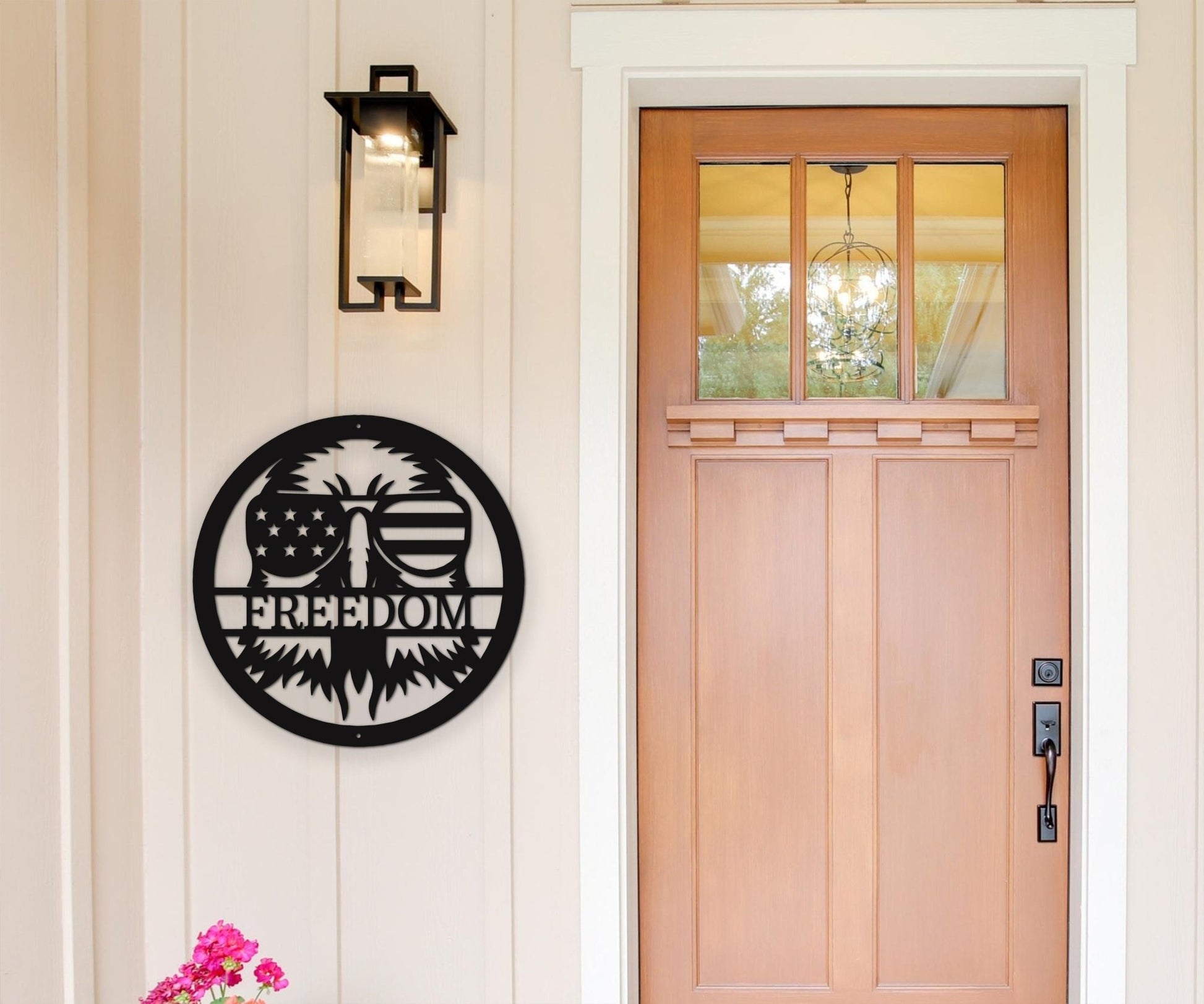 Custom American Eagle Sign - Personalized Metal Patriotic Decor for Housewarming - Stylinsoul