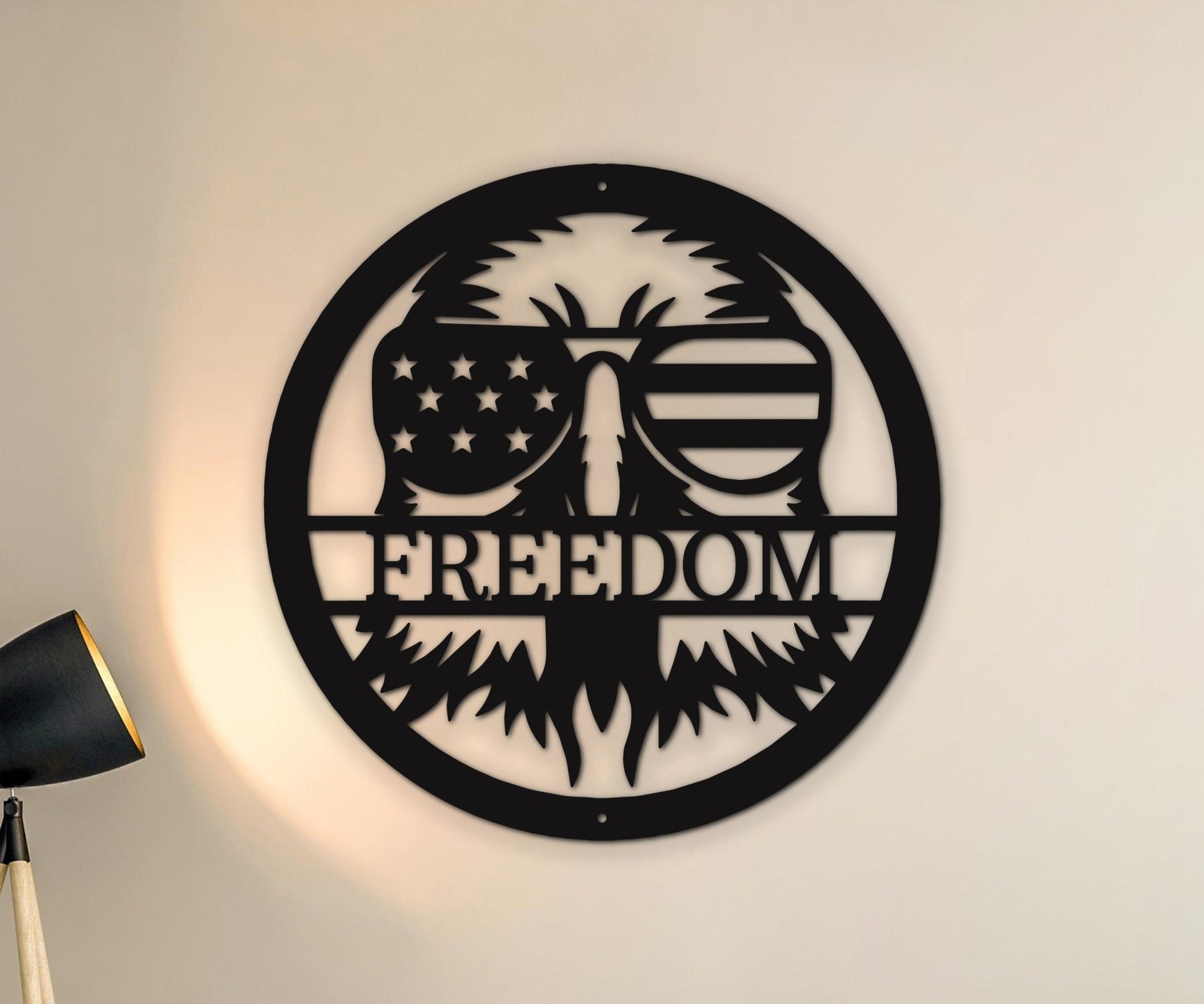 Custom American Eagle Sign - Personalized Metal Patriotic Decor for Housewarming - Stylinsoul