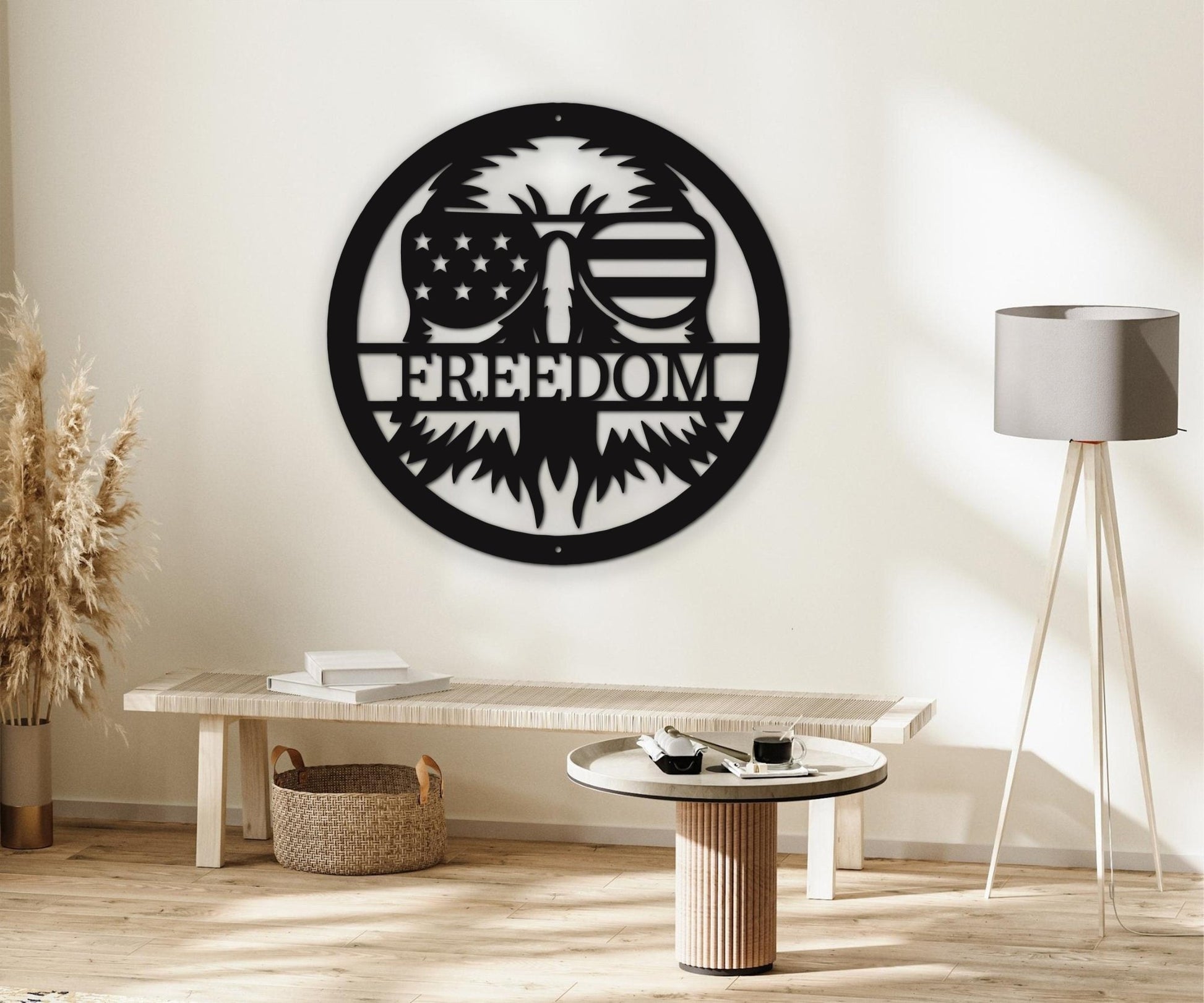 Custom American Eagle Sign - Personalized Metal Patriotic Decor for Housewarming - Stylinsoul
