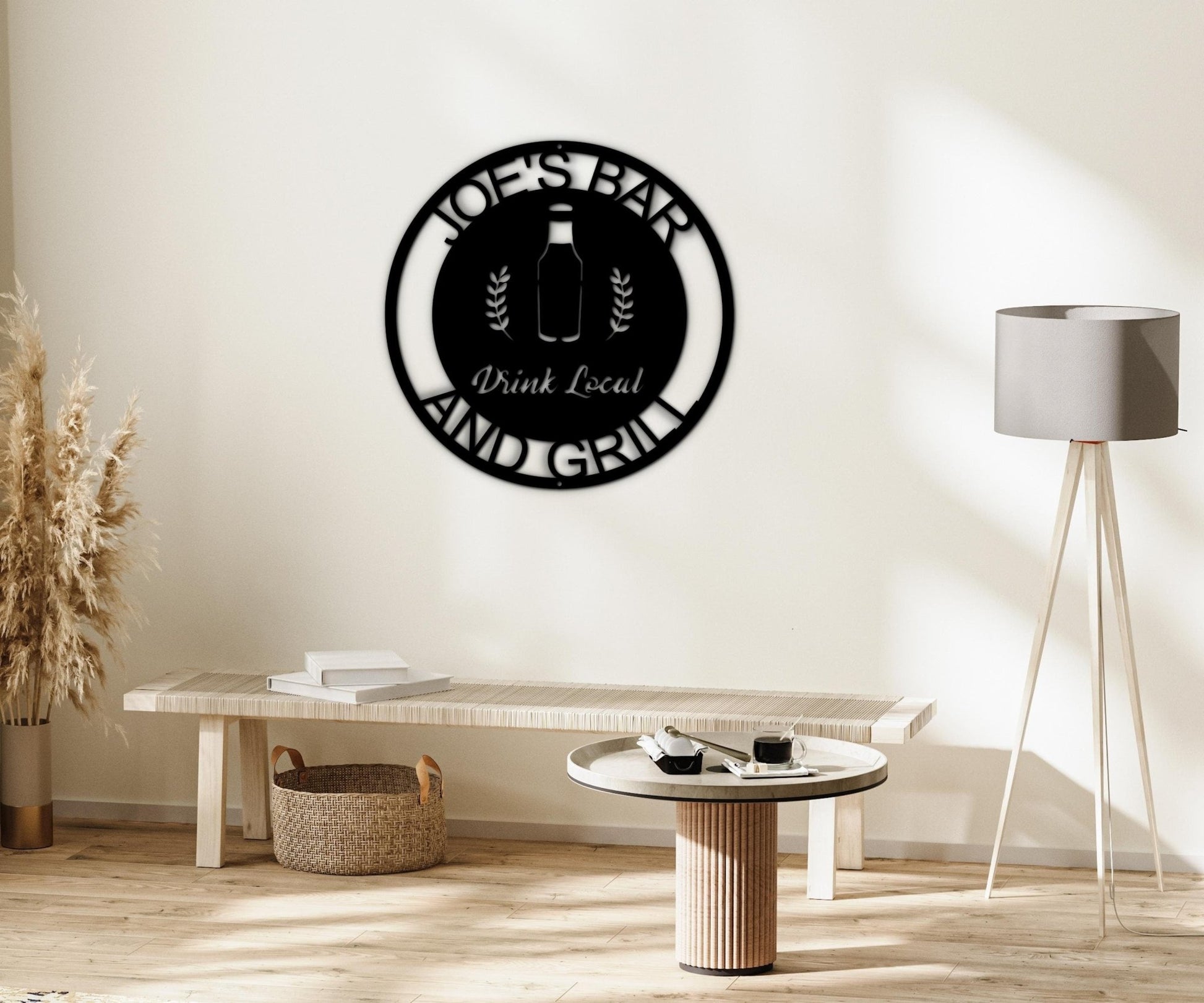 Custom Drink Local Bar Shop Wall Decor - Personalized Metal Sign for the Perfect Hangout Spot - Stylinsoul