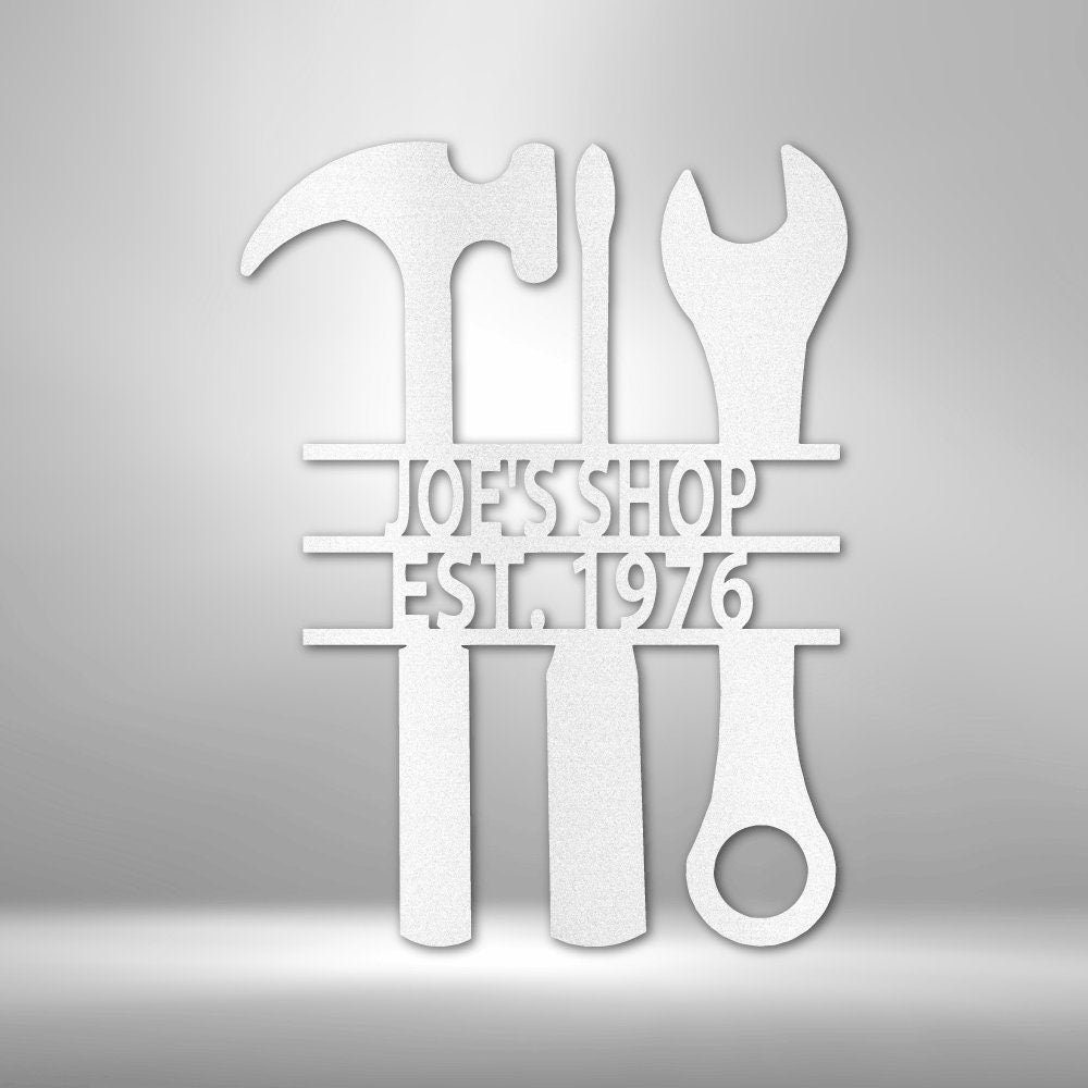 Custom Garage Metal Sign For Dad Workshop - Gift for Mechanic - Mancave Wall Art - Stylinsoul