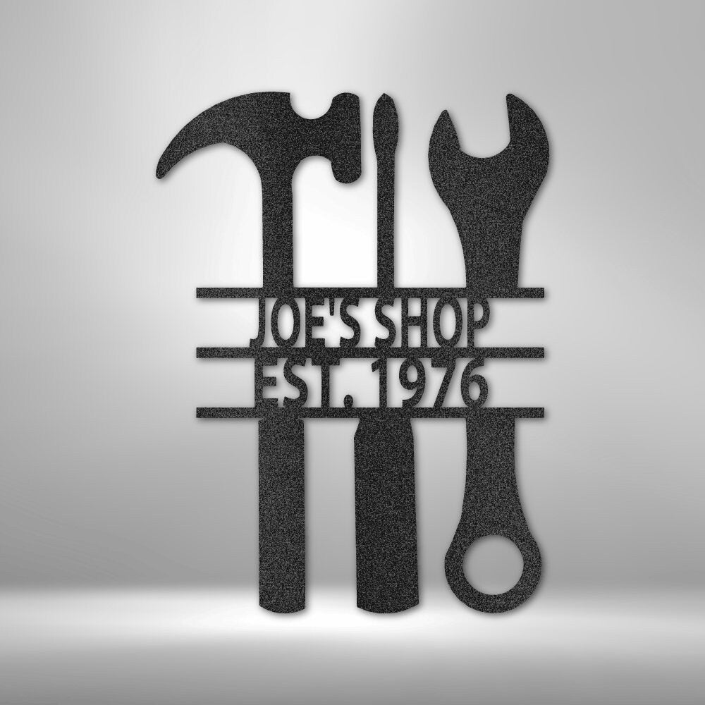 Custom Garage Metal Sign For Dad Workshop - Gift for Mechanic - Mancave Wall Art - Stylinsoul