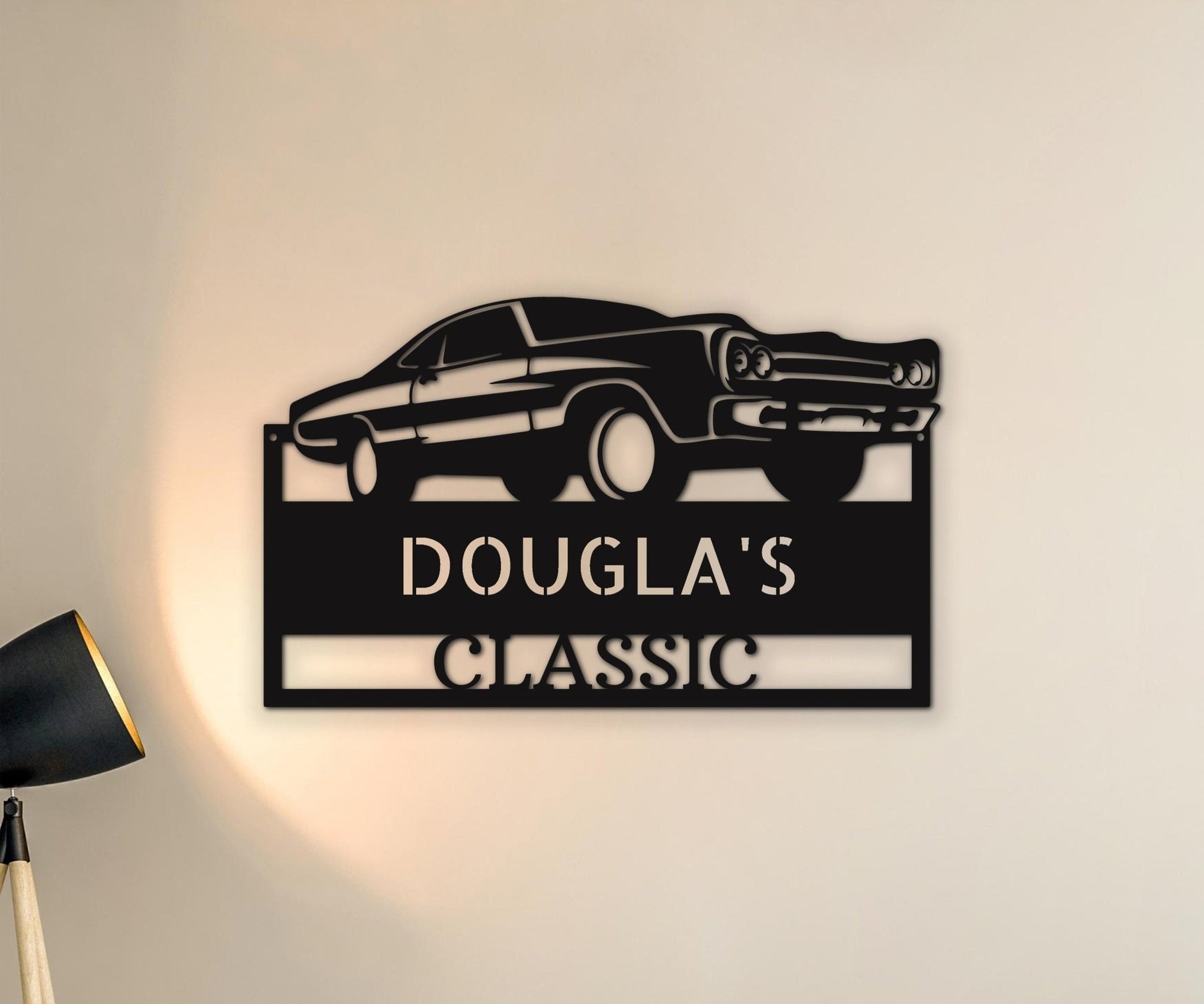 Custom Garage Sign - Personalized Metal Muscle Car Signs for Mancave Workshop - Stylinsoul