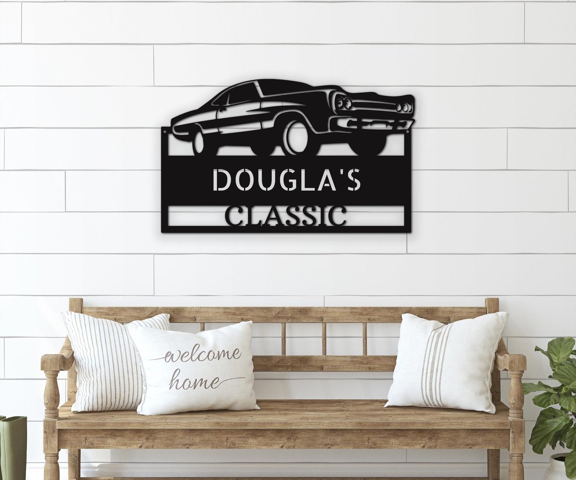 Custom Garage Sign - Personalized Metal Muscle Car Signs for Mancave Workshop - Stylinsoul