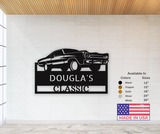 Custom Garage Sign - Personalized Metal Muscle Car Signs for Mancave Workshop - Stylinsoul
