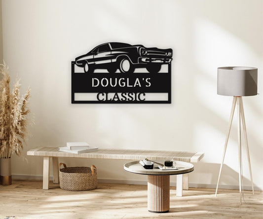 Custom Garage Sign - Personalized Metal Muscle Car Signs for Mancave Workshop - Stylinsoul