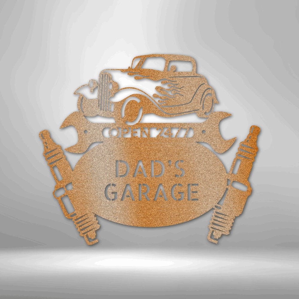 Custom Garage Sign - Personalized Metal Wall Art for Hot Rod Enthusiasts - Stylinsoul