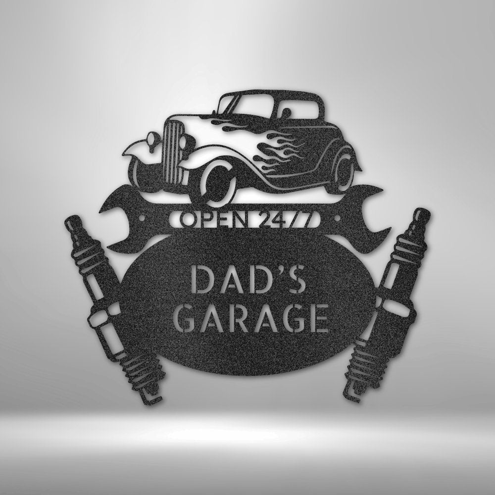 Custom Garage Sign - Personalized Metal Wall Art for Hot Rod Enthusiasts - Stylinsoul