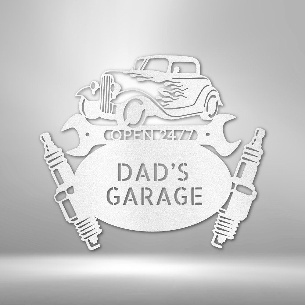 Custom Garage Sign - Personalized Metal Wall Art for Hot Rod Enthusiasts - Stylinsoul