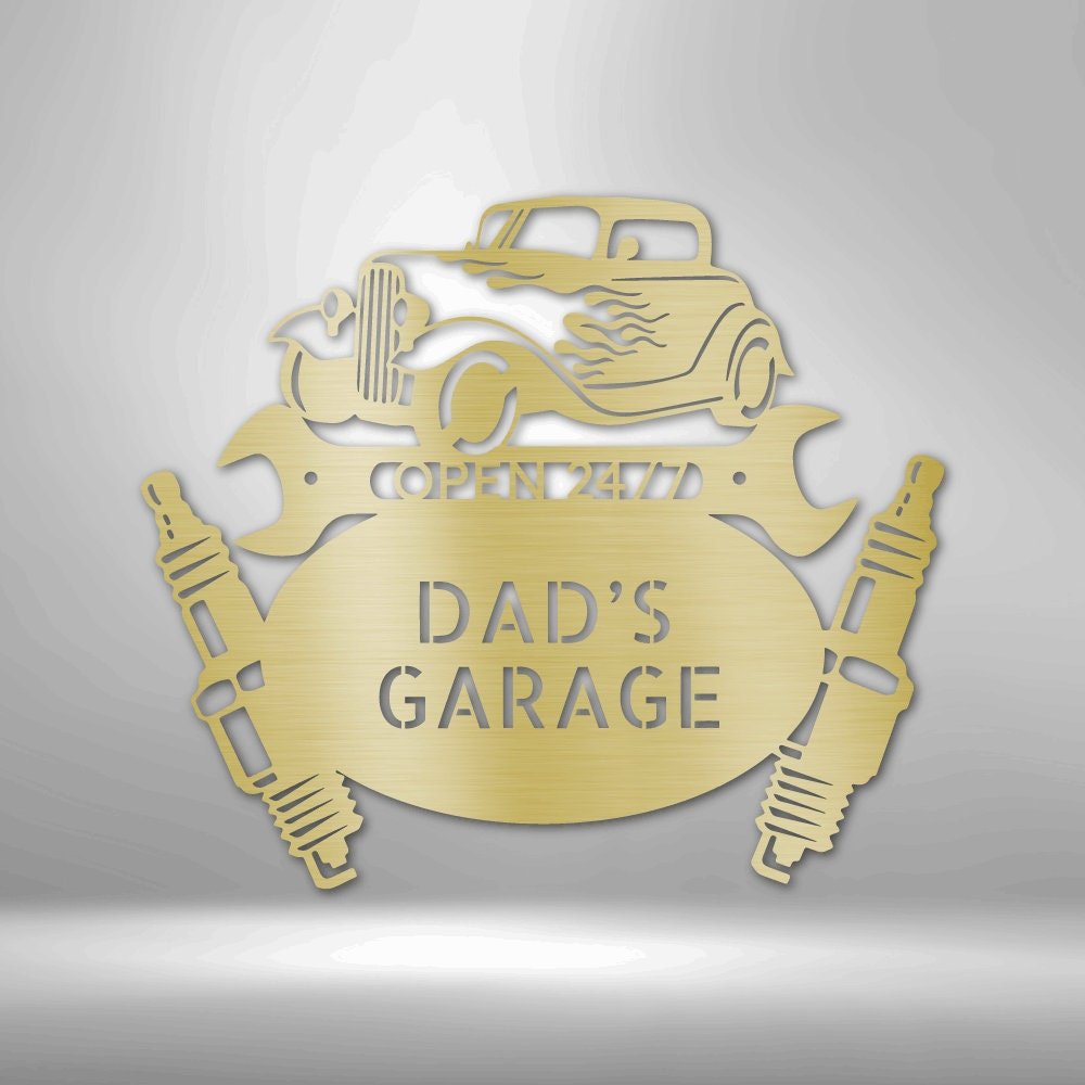 Custom Garage Sign - Personalized Metal Wall Art for Hot Rod Enthusiasts - Stylinsoul