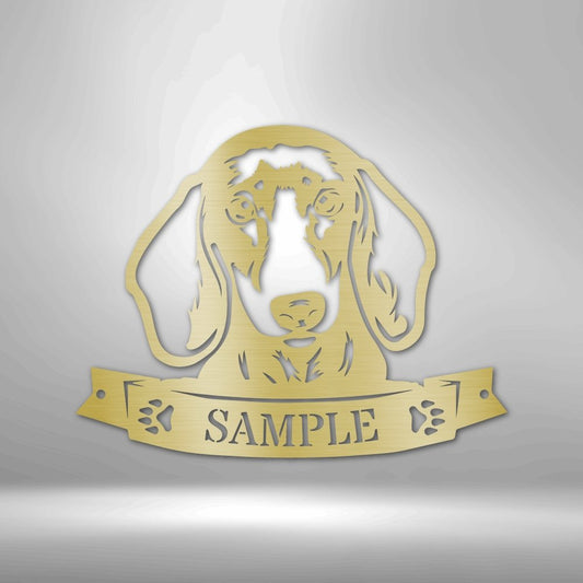 Dachshund Face Monogram - Personalized Steel Sign for Dachshund Enthusiasts - Stylinsoul
