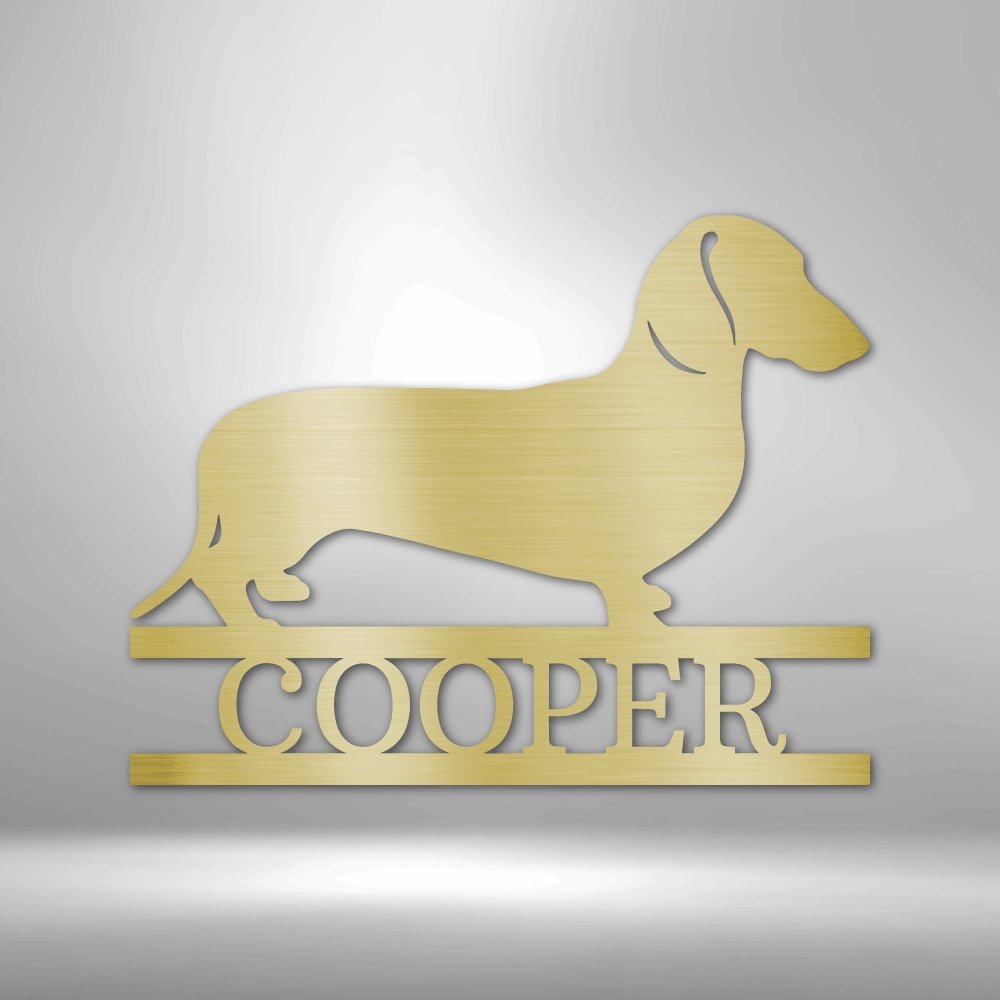 Dachshund Monogram - Personalized Steel Sign for Dog Lovers - Stylinsoul