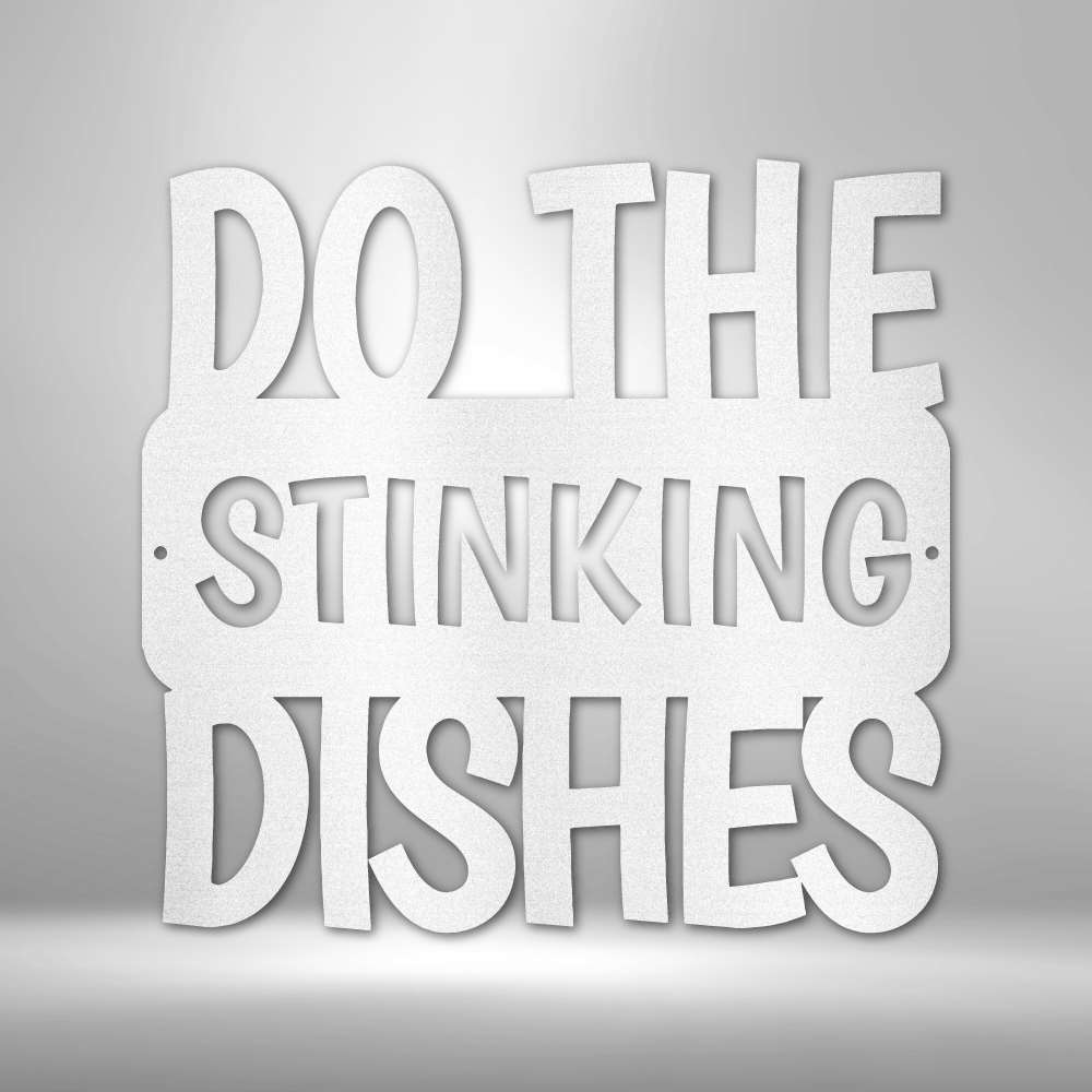 Do the Dishes Quote Steel Sign - Motivational Metal Wall Art for Kitchen Decor - Stylinsoul