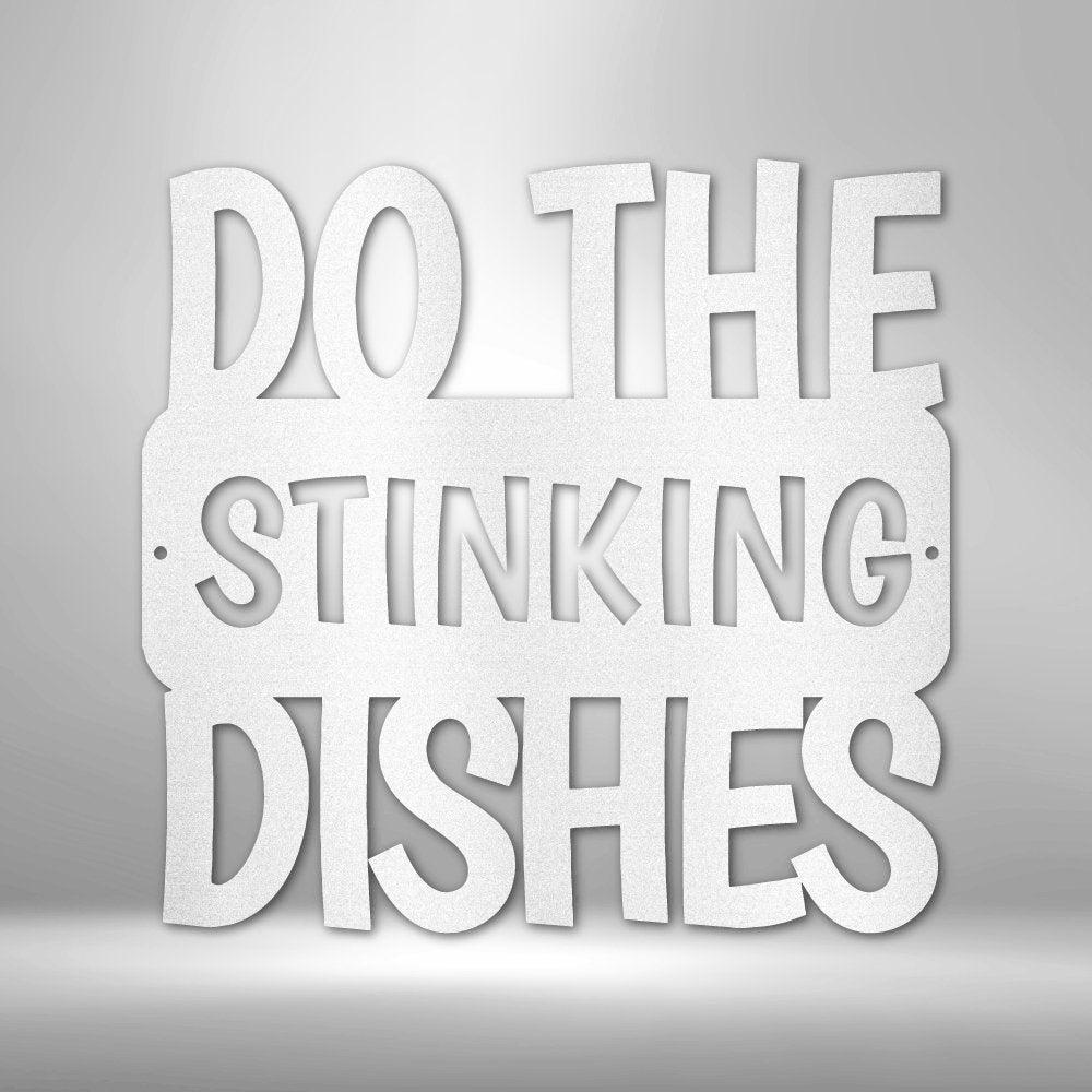 Do the Dishes Quote Steel Sign - Motivational Metal Wall Art for Kitchen Decor - Stylinsoul